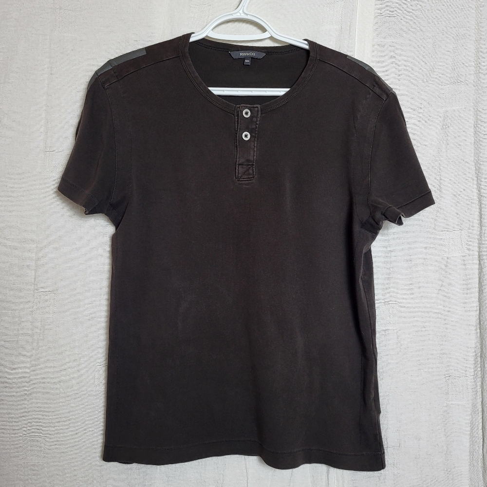 Espresso Brown Men’s Short Sleeve Cotton Shirt - Brown